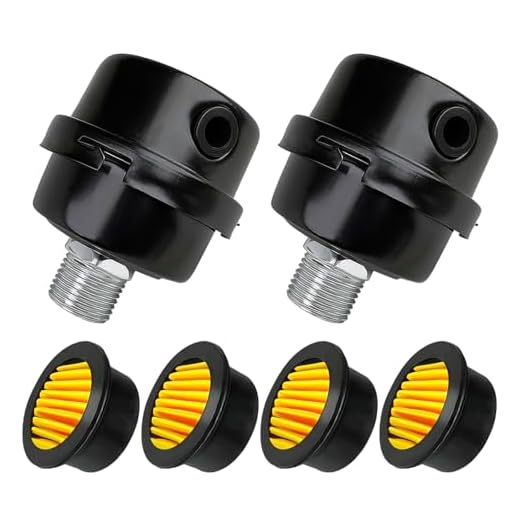 2 Pcs 1/2" Thread Air Compressor Silencer Filter, 20mm Metal Noise Muffler, Intake Filter Replacement for Generators, Blowers, Exhaust Ports, Air Compressor Parts