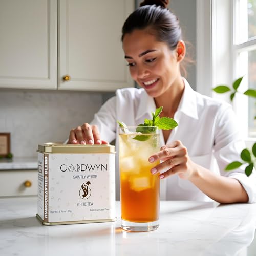 Image of Goodwyn White Tea (50g) | Authentic |Non Bitter Handpicked Loose Leaf Tea in Reusable Tin Can | Premium Hamper Gift Souvenir