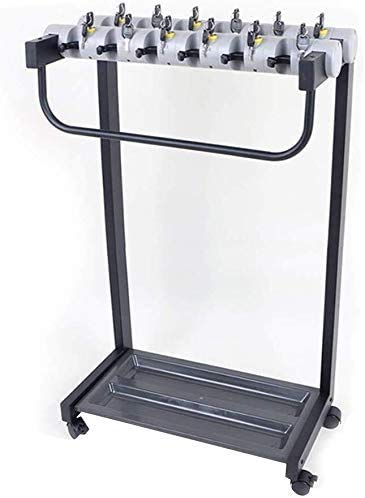 Porte-Parapluie en Acier Inoxydable 56x30x97cm avec Support de Stockage à Verrouillage