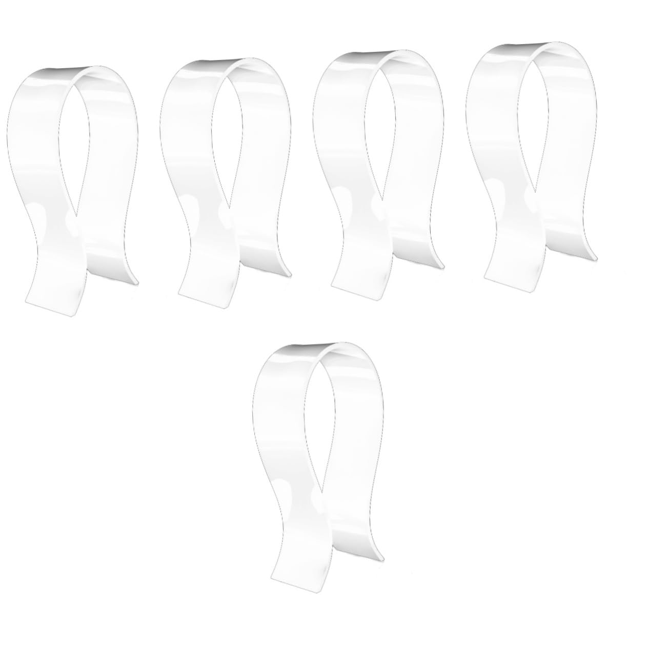5piezas Soporte Para Auriculares Gaming Transparente Organizador De Escritorio Para Auriculares Soporte Resistente y Espacio Ahorra Colgador Versátil