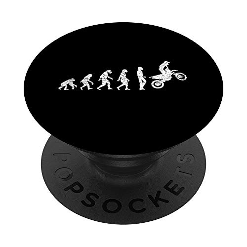 Motociclista Regalo Motocross Evolution Dirt Bike Driver PopSockets PopGrip Intercambiabile