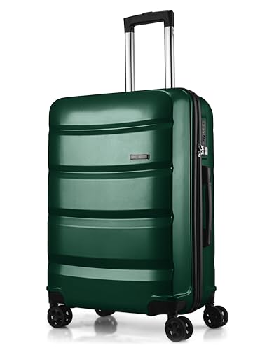 FLIEE Medium Suitcase Hard Shell | Lightweight Suitcase | Aluminum Telescopic Handle | TSA 3 Digit Combination Lock | 4 Dual Spinner Wheels | Medium 24