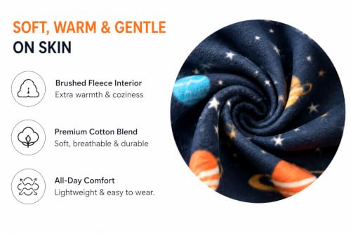 Image of Tiny Sprouts Kids Sweatshirt | Spaceman Theme | Cozy Polyester Fleece | Unisex | Ages 5-14