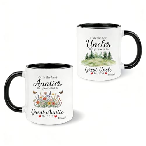 Set de Tazas Promoted To Great Aunt Uncle 2026 11oz miniatura 1