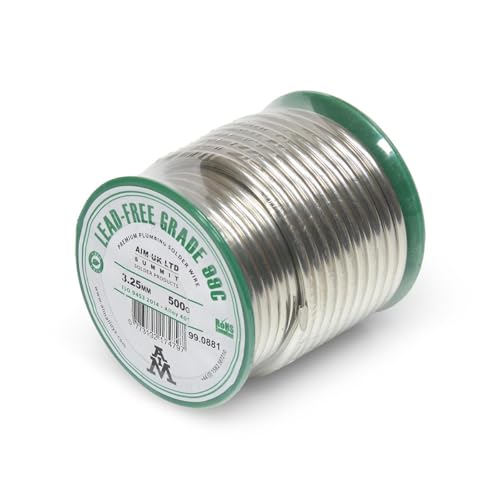 LavaPlumb – Lead-Free Solder Wire 500g 3.25mm Tin Copper Alloy Plumbing Solder for Copper Pipes Central Heating and Potable Water Systems Safe Soldering Wire Silver Solder Alternative