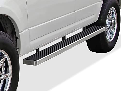 APS  Black Powder Coated 6 Inches Wheel To Wheel Running Boards Nerf Bars Side Steps Compatible With Chevy Colorado Gmc Canyon 2015 2024 Crew Cab 5ft Bed5 W2w 6ft Bed Aluminum Black