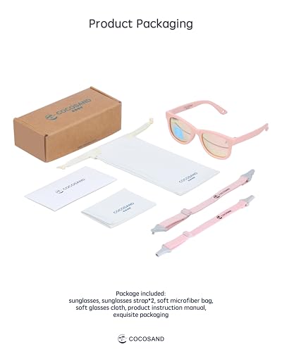 Image of Flexible Polarized Baby Sunglasses with Strap | UV Protection, Bendable, For Toddler Infant Newborn Girl Boy, Age 0-24 Months