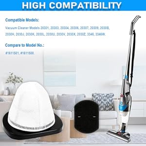 2030 Vacuum Filters for Bissell 2030B, 2030J, 2030K, 2030L, 2030U, 3346, 3346W, 2030, 20303, 20306, 20307, 20309, Compare to Part # 1611501,3 Pack Vacuum Filters & 3 Pack Foam Filter 2030 Vacuum Filters for Bissell 2030B 2030J 2030K 2030L 2030U 3346 3346W 2030 20303 20306 20307 20309 Compare to Part 16115013 Pack Vacuum Filters 3 Pack Foam Filter