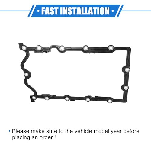 Image of Oil Pan Gasket Compatible for Mini Cooper 1.6l 1597cc 2004-2008, Durable Rubber Black Transmission Pan Gasket