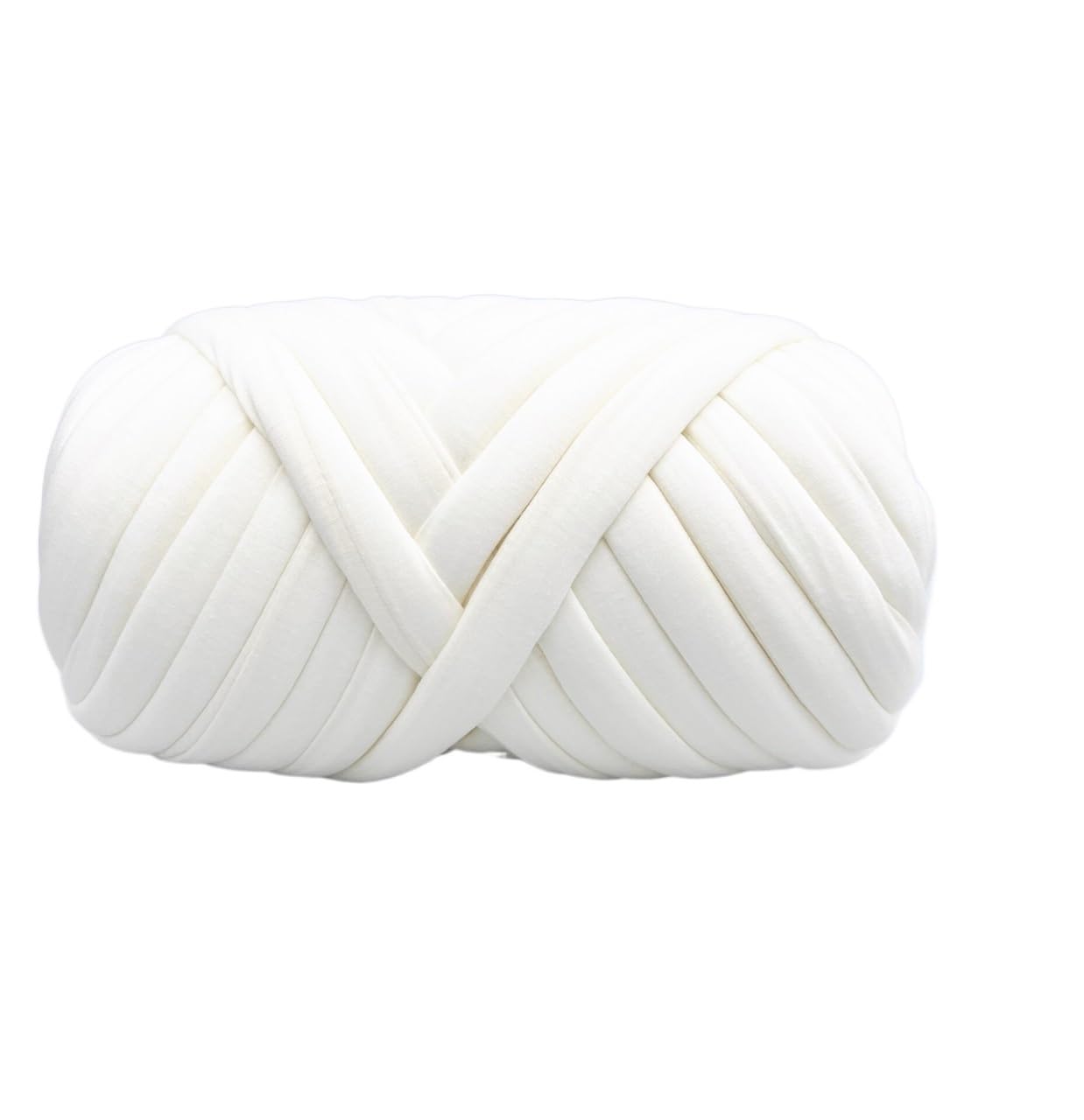 Lana Para Tejer Roving de bricolaje de 500G, lana de algodón, hilo de ganchillo, manta itinerante de brazo grande suave, hilo grueso tejido a mano e hilado Lanas Para Crochet (Color : 500g White)
