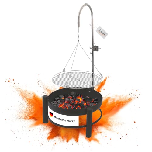 Lemodo Schwenkgrill mit Feuerschale, Ø 55 cm Grillrost...