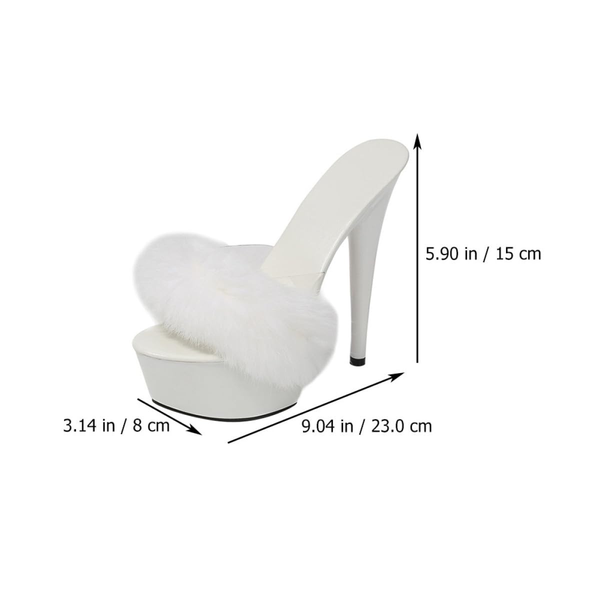 BESPORTBLE Tacchi altissimi Shoes for Women Zapatillas de Mujer Talloni Women Shoes Heels Donna Alto per Ciabatte estive Punta Scarpe soffice Sandalo Estivo : Pelle Bianca