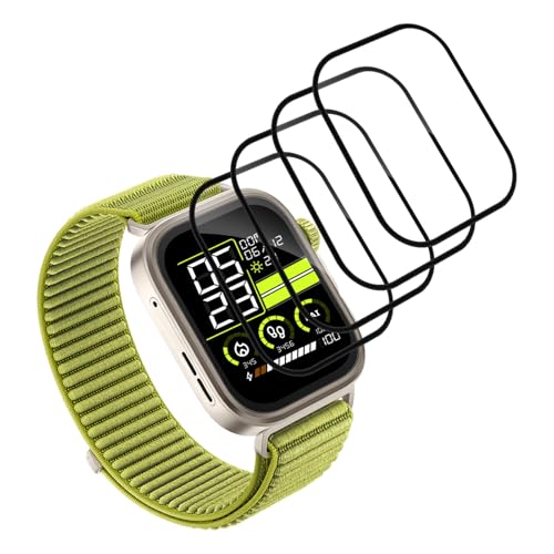 Wondoner 4 protectores de pantalla para Watch Fit 4 Pro, cristal protector de pantalla para Huawei Watch Fit 4 Pro, cristal protector de pantalla de dureza 9H, protector de pantalla HD, antiarañazos