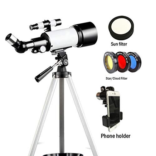 Telescopio refractor portátil con trípode de aluminio miniatura 2