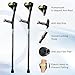 Forearm Crutches for Adults,Open Cuff,Handle with Light Reflector,Foldable and Height-Adjustable Elbow Crutches,High Density Sturdy Aluminum,A Pair, Black