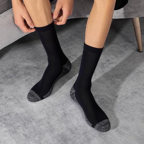 8 Pairs Crew Athletic Socks for Men Moisture Wicking Cushion Crew Socks for Sport Running Traveling2