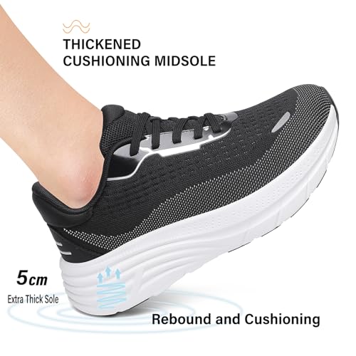 Image of Women's Wide Toe Box Walking Shoes Comfortable Cushioned Tennis Nursing Bunions Shoes Breathable Non Slip Gym Sports Athletic Running Fashion Sneakers