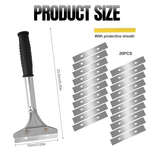 Wallpaper Scraper, Heavy Duty Scraper Tool - 21PCS Scraper Tool Heavy Duty Wall Non Slip Soft Grip Scraper Tool, Scraper Removes Wallpaper, Vinyl Flooring, Tiles, Paint & More Comes with 20 Blades - Image 2