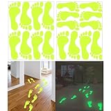 St.particks Day Decorations Green Footprint Glow in The Dark Leprechaun Footprint Floor Window Wall Decals Stickers st Saint Patrick's Day Halloween Party Home Office Decor Supplies (2 Sheets 9 Pairs)