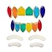 TSANLY 69 Gold Grillz Rainbow Style Like Tekashi69 Set 24K Plated Gold Teeth Grillz for Men + Storage Case + Microfiber Cloth