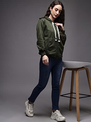 Image of eKools� Women's Fleece Winters Hoodie Sweatshirt Zipper with Pockets (Flee1 Series)
