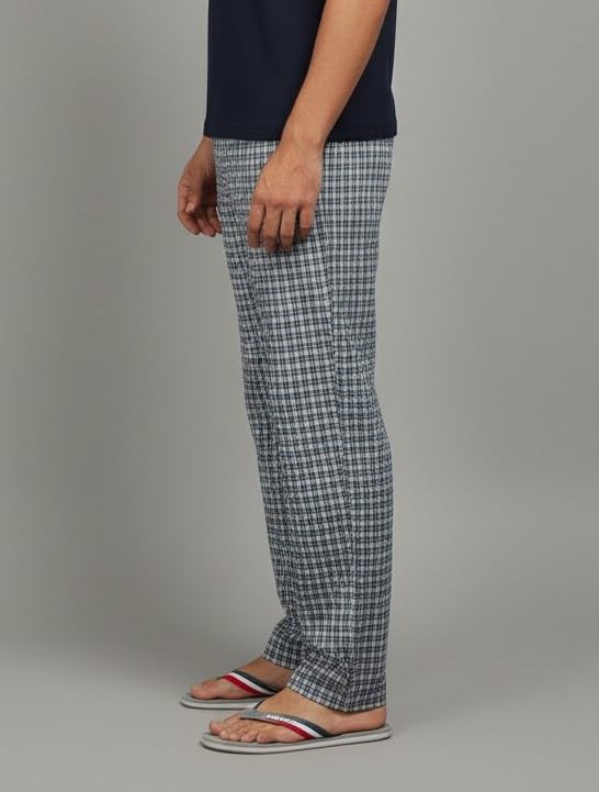 Image of DIGITAL SHOPEE Men's Cotton Premium Checkered Pajama, Casual Loungewear, Comfortable Sleepwear