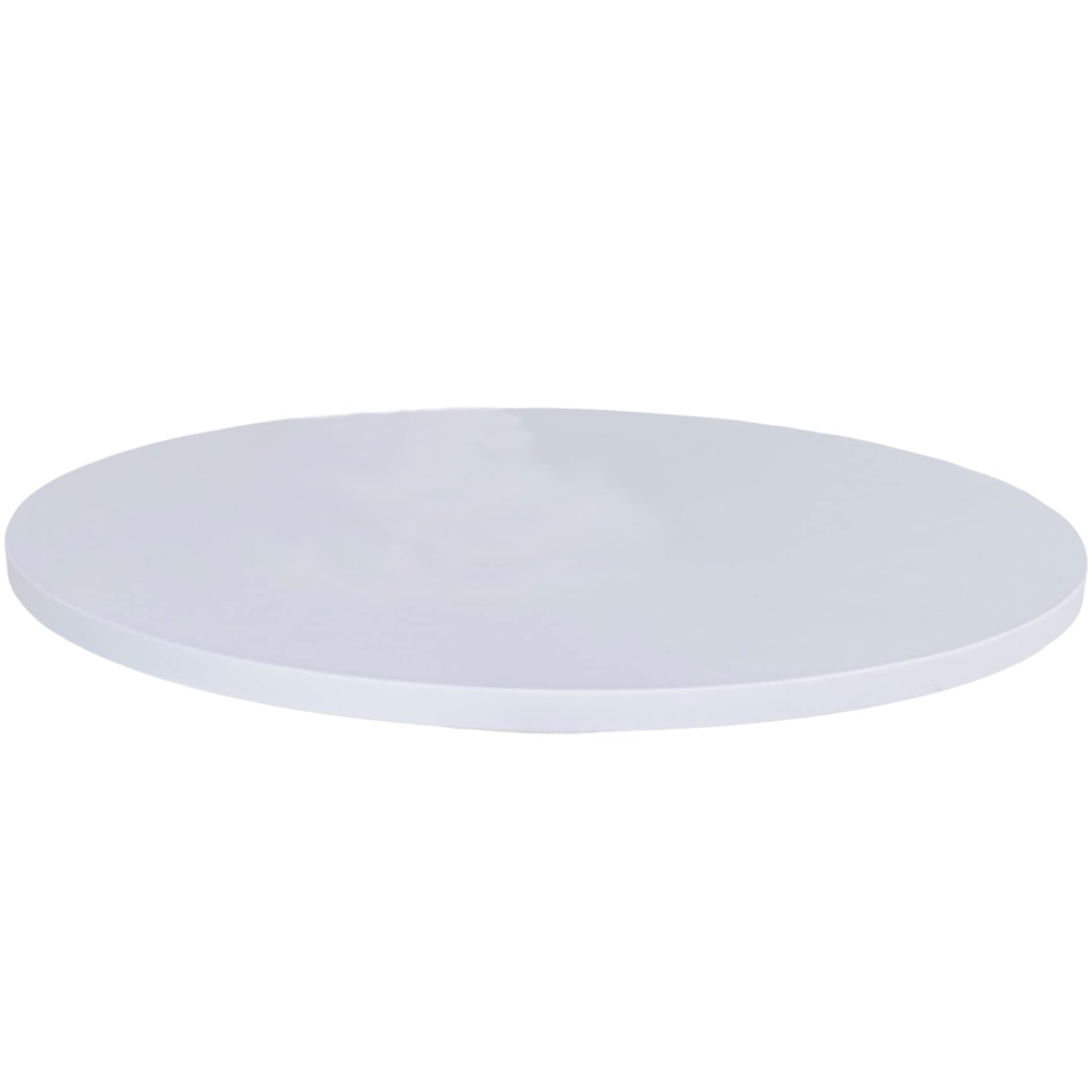 Nappe ronde blanche réversible avec élastique de 40 à 46 pouces pour table de bar