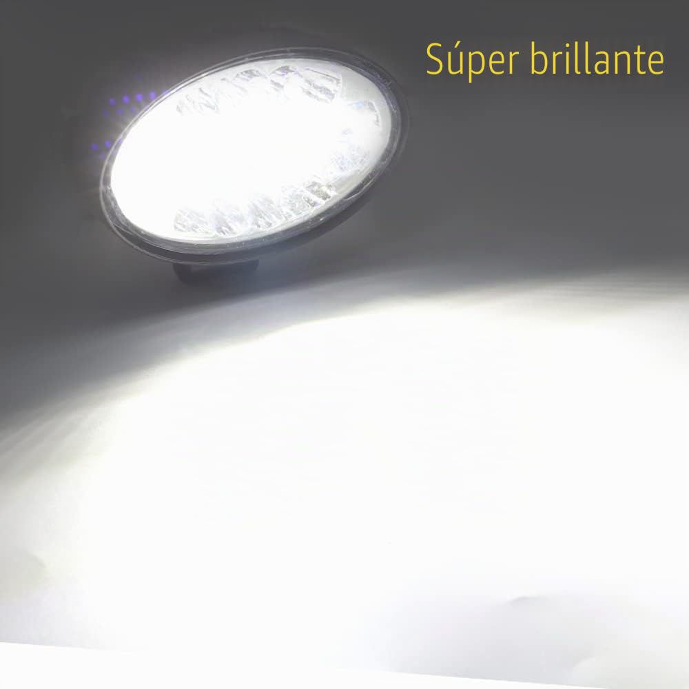 Biqing 2PCS Faro LED Trabajo Oval Blanco,144W Focos Led Tractor 12V 24V Faro de Led 5.5" Barra LED Faro Additional Faros de Niebla para Tractores Coche 4x4 Barco Off Road Camino ATV UTV SUV 4WD