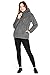 Produktbild CityComfort Kapuzenpullover Damen Teddy Fleece Hoodie Flauschig Warm mit Reißverschluss (Dunkelgrau, L)