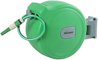 Woodside 30m Auto Rewind Retractable Wall Mounted Garden Hose Reel