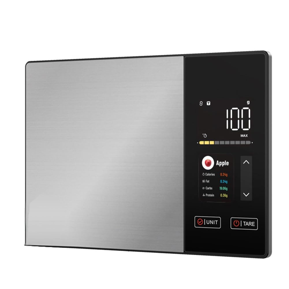 CTRLZS Kitchen Scale Stainless Steel for Healthy for Healthy Weight 11LB/5kg Food Calorie Protein Fat Carbs Nutritional Calculator