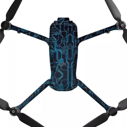 Film vinyle DJI Air 3 bleu circuit skin de protection anti-rayures pour habiller votre drone