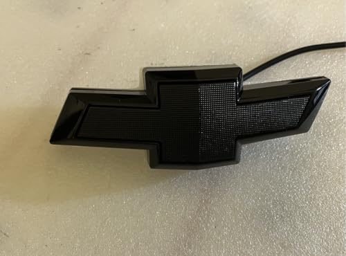 Image of Autogem 2016-2024 Chevrolet Camaro RGB Lighted Grille Emblem - Black Exterior LED Bowtie Badge
