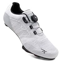 Feyenold Herren Fahrradschuhe Damen Radsport Schuhe Kompatibel mit Peloton & Kompatible Installation Look SPD SPD-SL Delta Lock Pedal Reitschuhe Grau EU 42