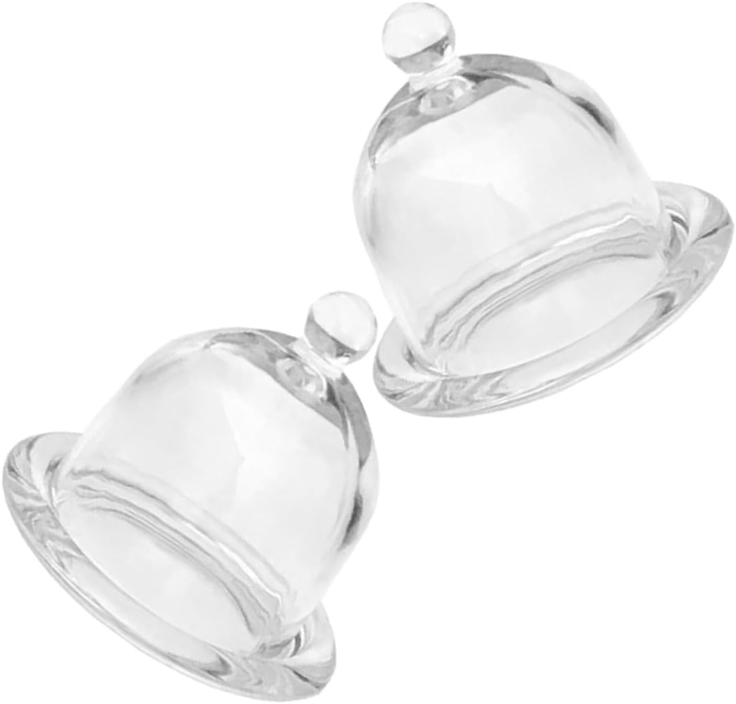 Glass Cake Stand with Dome Cover 2pcs Large Glass Cake Plate with Base Suitable for Birthday Wedding and Home Use