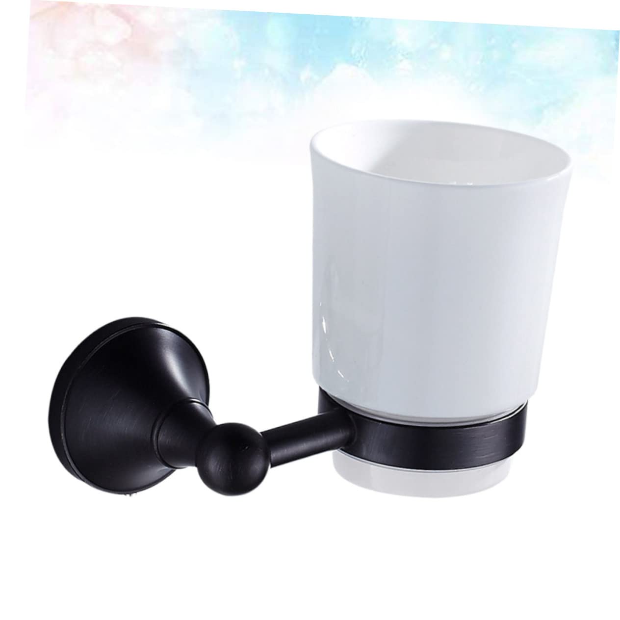 Portavasos Retro De Cerámica Portavasos Individual para Baño Soporte para Vaso De Cepillo De Dientes para Pared De Cocina