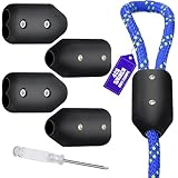 WGXX 4 Pcs Rope Clamps, 5/8' 1/2' Plastic Reusable Nylon Rope Connector Clamp Portability Rope Clamp for Twisted or Braided Ropes (5/8'')