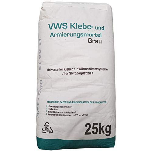 bauFit - Klebe und Armierungsmörtel - 24x25 kg grau - faserarmierter EPS VWS Mörtel Armierungskleber - wasserdampfdurchlässiger Armierungsmörtel und Spachtelmasse