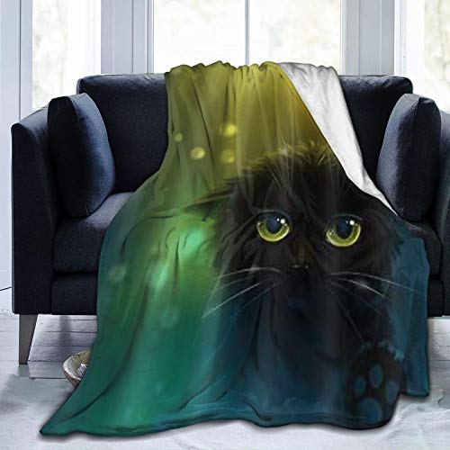YOUMEISU Couverture Polaire Motif de Chat Stupide Couverture de Lit Douce et Chaude Jeté de Canapé Flanelle 127x150cm Cover