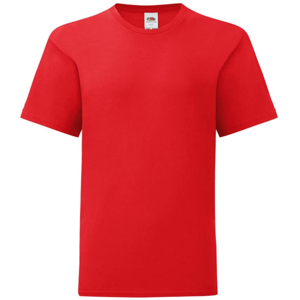 Fruit of the Loom Childrens/Kids Iconic T-Shirt (14-15 Years) (Red)