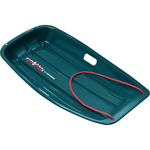 Retrospec Retrorider Plastic Snow Sled for Kids and Adults - Toboggan Style with Pull Rope, Cold-Resistant Construction & Hard Bottom for Fast Downhill Rides by Retrospec - Image 3