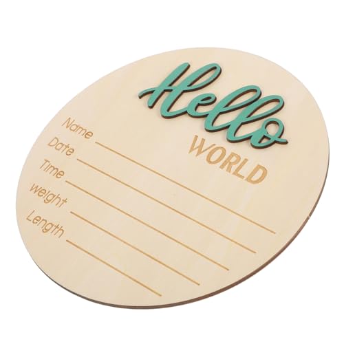 Abaodam Month Baby Wooden Board Hospital Baby Announcement Sign Newborn Photography Prop Baby Name Sign