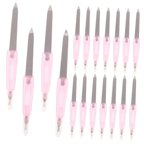 MOTHNUR 48 Piezas Uñas de Acero Inoxidable Doble Cara Limas y Pulidor para Manicura Portátil para Cuidado de Uñas Casa y Viaje