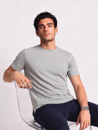Image of Van Heusen Men's Crew Neck T-Shirt - Soft & Breathable Cotton | Regular Fit | Comfortable Everyday Casual Wear | Short Sleeves | Summer Favorite |Solid Colors | Style 60052|Available in Pack of 1 & 2