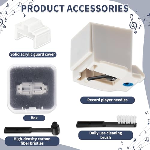 Image of 2 Pcs ATN3600L-ATN3600LC Record Player Needle - Diamond Conical Replacement Stylus Compatible with Audio-Technica AT-LP60 Series, AT-LP60X, AT-LP60XBT and Sound Burger Turntable