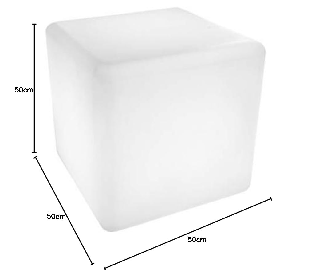 Cubo luminoso led 50cm, cambio luz 16 colores, portátil, Envío Gratis