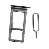 Dual SIM Card Tray &Micro SD Card Slot Holder replacement For Galaxy S8 S8+ plus (Midnight Black /Dual sim)