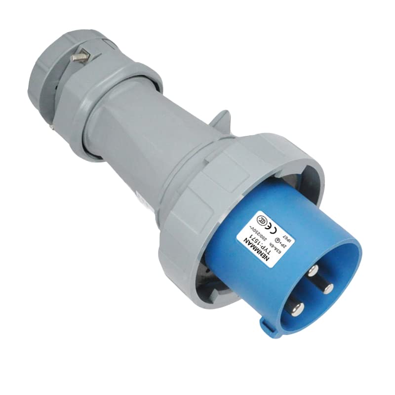IEC60309 Waterproof Industrial CEE Connector Plug 3Pin 63A 220V-250V 2P+E IP67