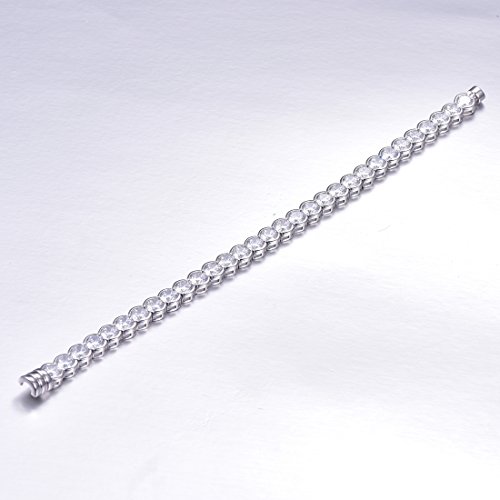Image of 925 Sterling Silver Cubic Zirconia CZ Tennis Bracelet Wedding Prom Bridal Jewelry Gift Eternity Love