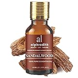 Indian Sandalwood Essential Oil for Skin Care 100% Pure Undiluted Uplift Mood & Focus Scented Oils - 10ml for Diffuser, Hair, Aromatherapy, Bath, Massage, Relax & Perfume